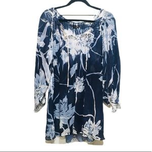 NWOT Mushka by Sienna Rose Sheer Floral Tunic